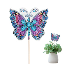 Load image into Gallery viewer, Special Shape Butterfly Garden Stake Diamond Art Craft Kits for Adults Beginners