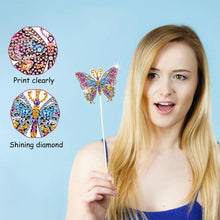 Load image into Gallery viewer, Special Shape Butterfly Garden Stake Diamond Art Craft Kits for Adults Beginners
