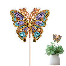 Load image into Gallery viewer, Special Shape Butterfly Garden Stake Diamond Art Craft Kits for Adults Beginners