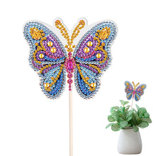 Load image into Gallery viewer, Special Shape Butterfly Garden Stake Diamond Art Craft Kits for Adults Beginners