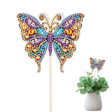 Load image into Gallery viewer, Special Shape Butterfly Garden Stake Diamond Art Craft Kits for Adults Beginners