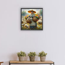 Load image into Gallery viewer, Diamond Painting - Full Round - Oil painting style farm woman (30*30CM)