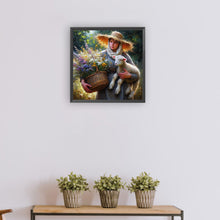 Load image into Gallery viewer, Diamond Painting - Full Round - Oil painting style farm woman (30*30CM)