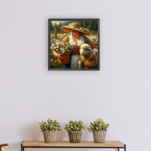 Load image into Gallery viewer, Diamond Painting - Full Round - Oil painting style farm woman (30*30CM)
