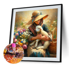 Load image into Gallery viewer, Diamond Painting - Full Round - Oil painting style farm woman (30*30CM)