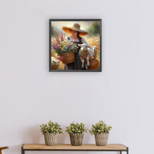 Load image into Gallery viewer, Diamond Painting - Full Round - Oil painting style farm woman (30*30CM)