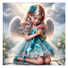 Load image into Gallery viewer, Diamond Painting - Full Round - angel girl (30*30CM)