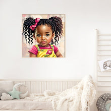 Load image into Gallery viewer, Diamond Painting - Full Round - black girl (30*30CM)