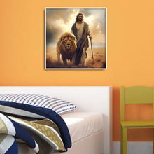 Load image into Gallery viewer, Diamond Painting - Full Round - jesus lion (30*30CM)