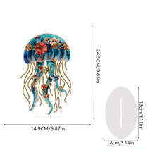 Load image into Gallery viewer, Acrylic Special Shaped Floral Jellyfish Table Top Diamond Painting Ornament Kits