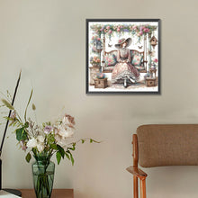 Load image into Gallery viewer, Diamond Painting - Full Round - swing lady (30*30CM)