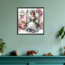 Load image into Gallery viewer, Diamond Painting - Full Round - swing lady (30*30CM)