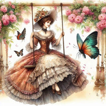 Load image into Gallery viewer, Diamond Painting - Full Round - swing lady (30*30CM)