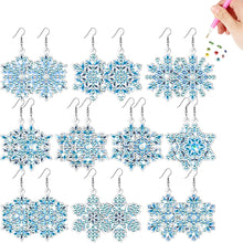 Load image into Gallery viewer, 10 Pairs Diamond Painting Earrings Snowflake Earring Making Kit for Adults