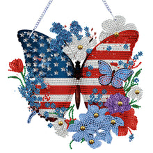 Load image into Gallery viewer, Acrylic Independence Day Butterfly 5D DIY Diamond Painting Dots Pendant Decor