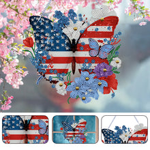 Load image into Gallery viewer, Acrylic Independence Day Butterfly 5D DIY Diamond Painting Dots Pendant Decor