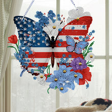 Load image into Gallery viewer, Acrylic Independence Day Butterfly 5D DIY Diamond Painting Dots Pendant Decor