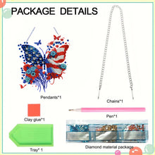 Load image into Gallery viewer, Acrylic Independence Day Butterfly 5D DIY Diamond Painting Dots Pendant Decor