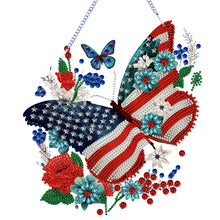 Load image into Gallery viewer, Acrylic Independence Day Butterfly 5D DIY Diamond Painting Dots Pendant Decor