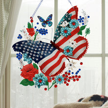 Load image into Gallery viewer, Acrylic Independence Day Butterfly 5D DIY Diamond Painting Dots Pendant Decor