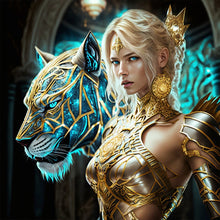 Load image into Gallery viewer, Diamond Painting - Full Round - animal angel elf girl (40*40CM)