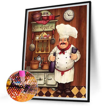 Load image into Gallery viewer, Diamond Painting - Full Round - chef (30*40CM)
