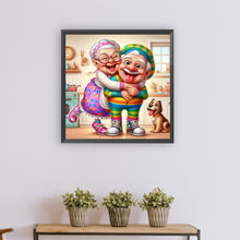 Load image into Gallery viewer, Diamond Painting - Full Round - old couple with dog (50*50CM)