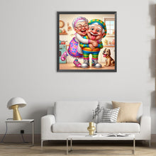 Load image into Gallery viewer, Diamond Painting - Full Round - old couple with dog (50*50CM)