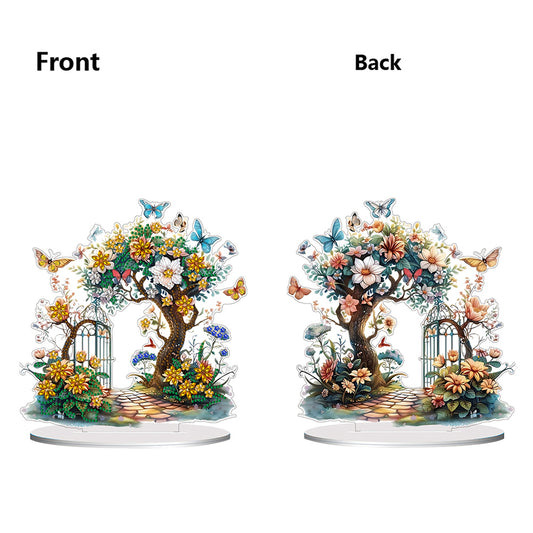 Double Side Special Shaped Flower Desktop Diamond Art Kits for Home Office Decor