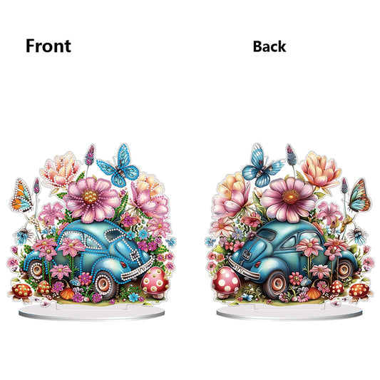 Double Side Special Shaped Flower Desktop Diamond Art Kits for Home Office Decor