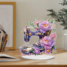 Load image into Gallery viewer, Double Sided Special Shaped Flower Sewing Machine Diamond Painting Desktop Decor