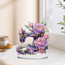 Load image into Gallery viewer, Double Sided Special Shaped Flower Sewing Machine Diamond Painting Desktop Decor