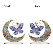 Load image into Gallery viewer, Double Side Special Shaped Butterfly Moon Diamond Painting Desktop Ornaments Kit