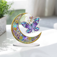 Load image into Gallery viewer, Double Side Special Shaped Butterfly Moon Diamond Painting Desktop Ornaments Kit