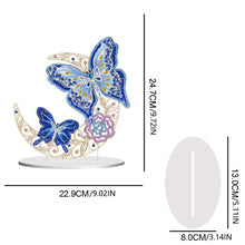 Load image into Gallery viewer, Double Side Special Shaped Butterfly Moon Diamond Painting Desktop Ornaments Kit