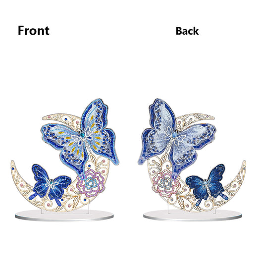 Double Side Special Shaped Butterfly Moon Diamond Painting Desktop Ornaments Kit