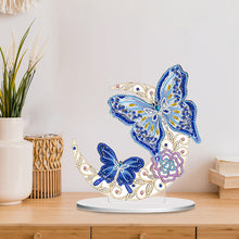 Load image into Gallery viewer, Double Side Special Shaped Butterfly Moon Diamond Painting Desktop Ornaments Kit