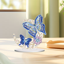 Load image into Gallery viewer, Double Side Special Shaped Butterfly Moon Diamond Painting Desktop Ornaments Kit
