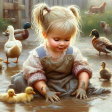 Load image into Gallery viewer, Diamond Painting - Full Square - little girl (30*30CM)