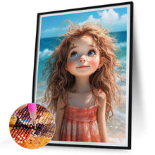 Load image into Gallery viewer, Diamond Painting - Full Round - seaside girl (30*40CM)