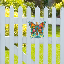 Load image into Gallery viewer, Acrylic Cross Diamond Painting Hanging Pendant Home Decor (Butterfly Cross)