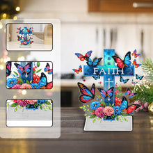 Load image into Gallery viewer, Acrylic Butterfly Cross Diamond Painting Desktop Decorations Home Office Decor