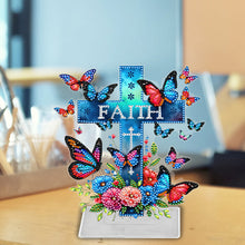 Load image into Gallery viewer, Acrylic Butterfly Cross Diamond Painting Desktop Decorations Home Office Decor