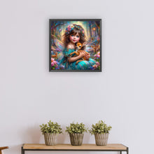 Load image into Gallery viewer, Diamond Painting - Full Round - girl and deer (30*30CM)