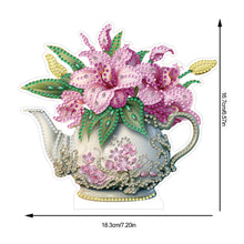 Load image into Gallery viewer, Acrylic Special Shaped Lily Vintage Kettle Desktop Diamond Art Kits for Beginner