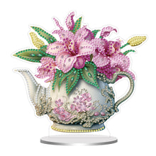 Load image into Gallery viewer, Acrylic Special Shaped Lily Vintage Kettle Desktop Diamond Art Kits for Beginner