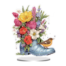 Load image into Gallery viewer, Acrylic Special Shaped Bouquet Rain Shoes Desktop Diamond Art Kit for Beginner
