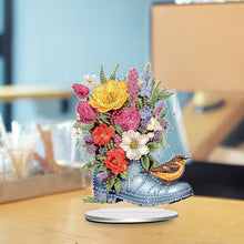 Load image into Gallery viewer, Acrylic Special Shaped Bouquet Rain Shoes Desktop Diamond Art Kit for Beginner