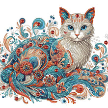 Load image into Gallery viewer, Diamond Painting - Partial Special Shaped - exquisite cat (30*30CM)