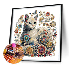 Load image into Gallery viewer, Diamond Painting - Partial Special Shaped - exquisite cat (30*30CM)